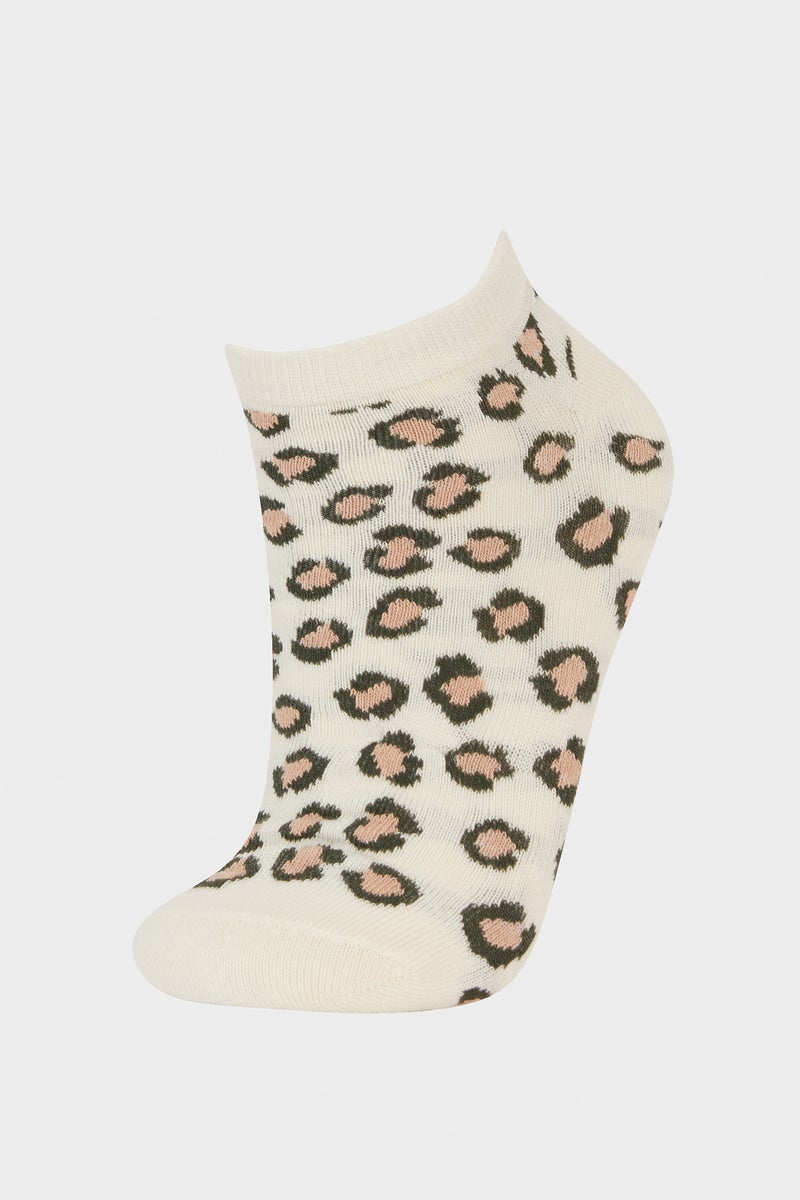 DeFacto Multicolour Woman Woman Animal Print 3 Piece Cotton Ankle Socks Casual - Image 2